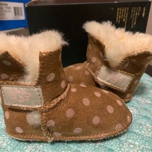 Ugg polka dot baby boots.